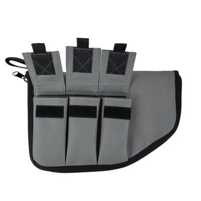 12 Inch Nylon Pistol Rug With Mag Pocket - Grey