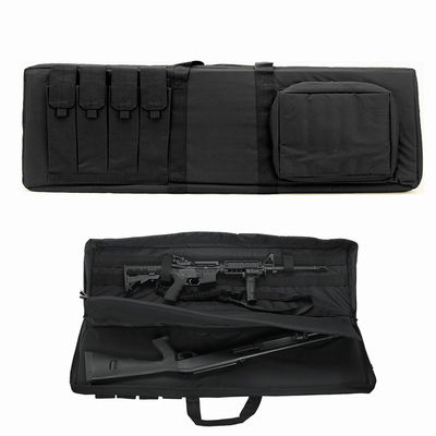 OEM ODM Double Gun Case with 4 Magazine Holders & Padded Front Pocket